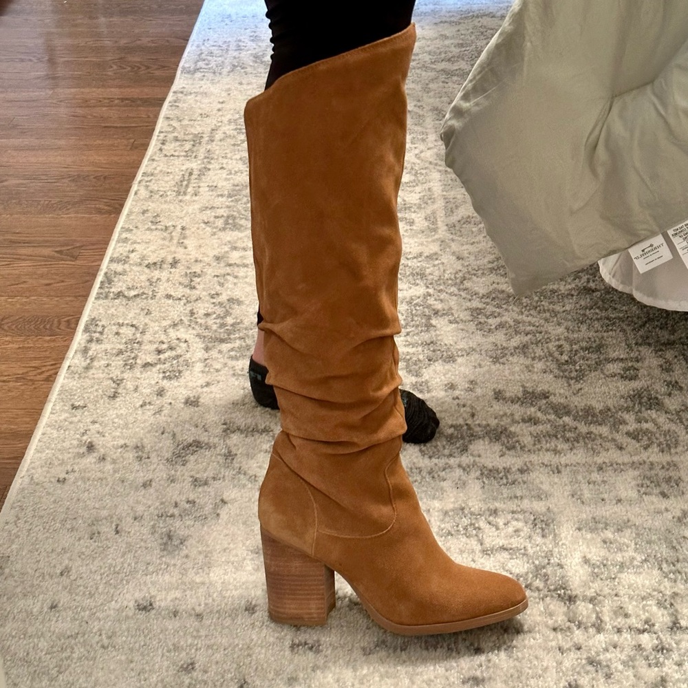 Nine West Cognac Suede Boots